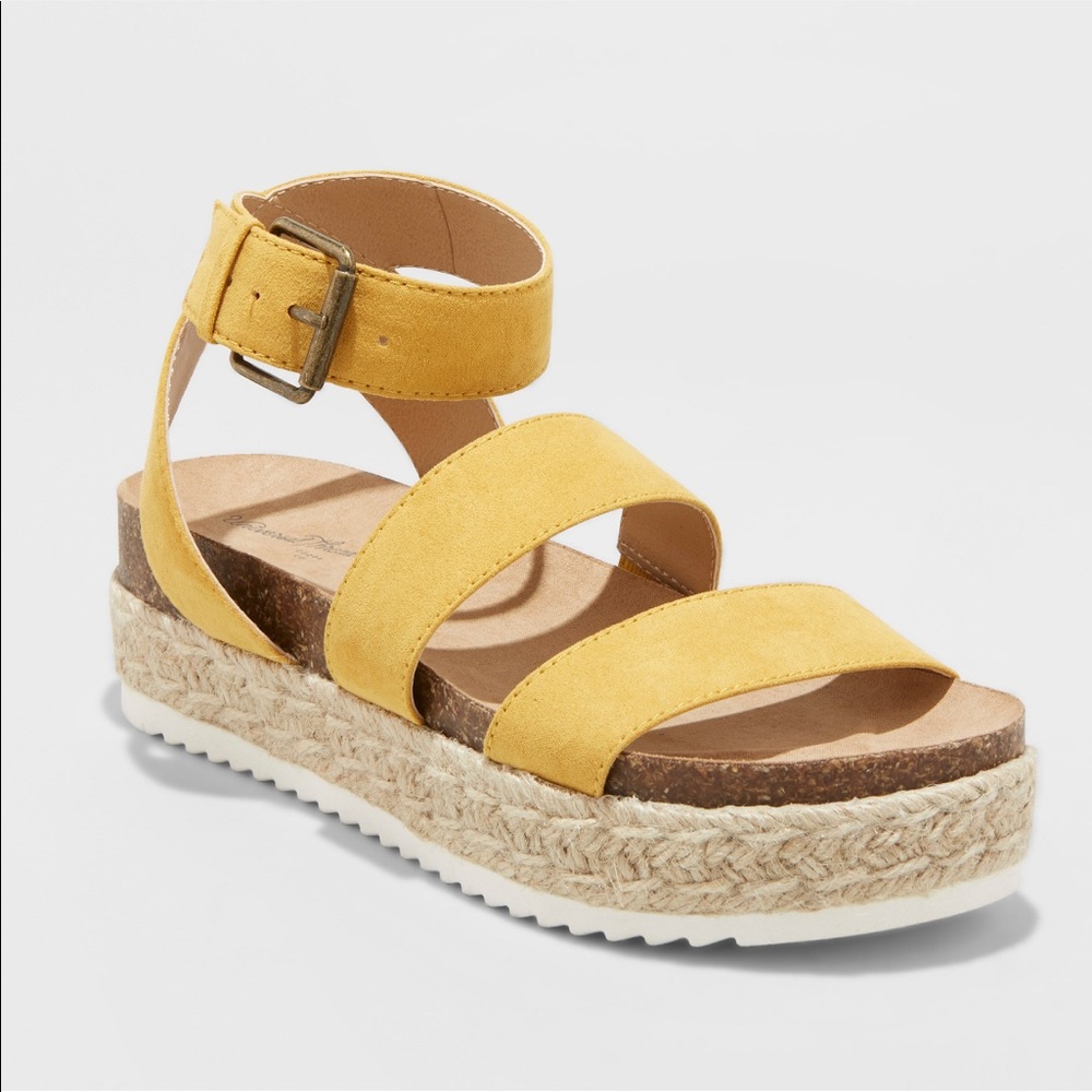 Espadrille Sandals - Yellow